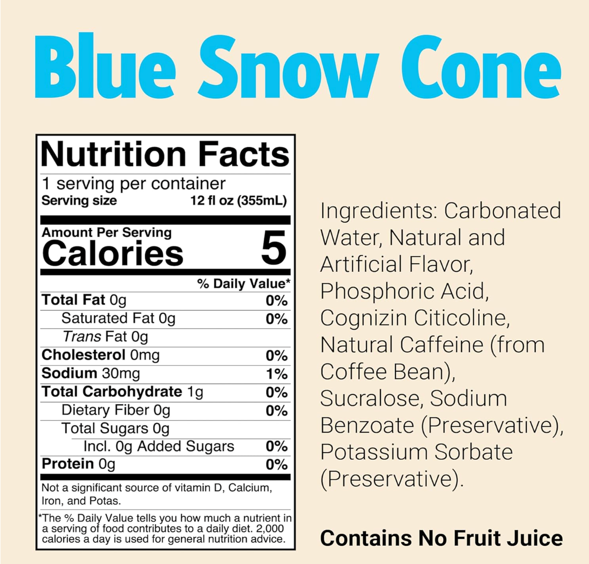 Bum Energy - Blue Snow Cone